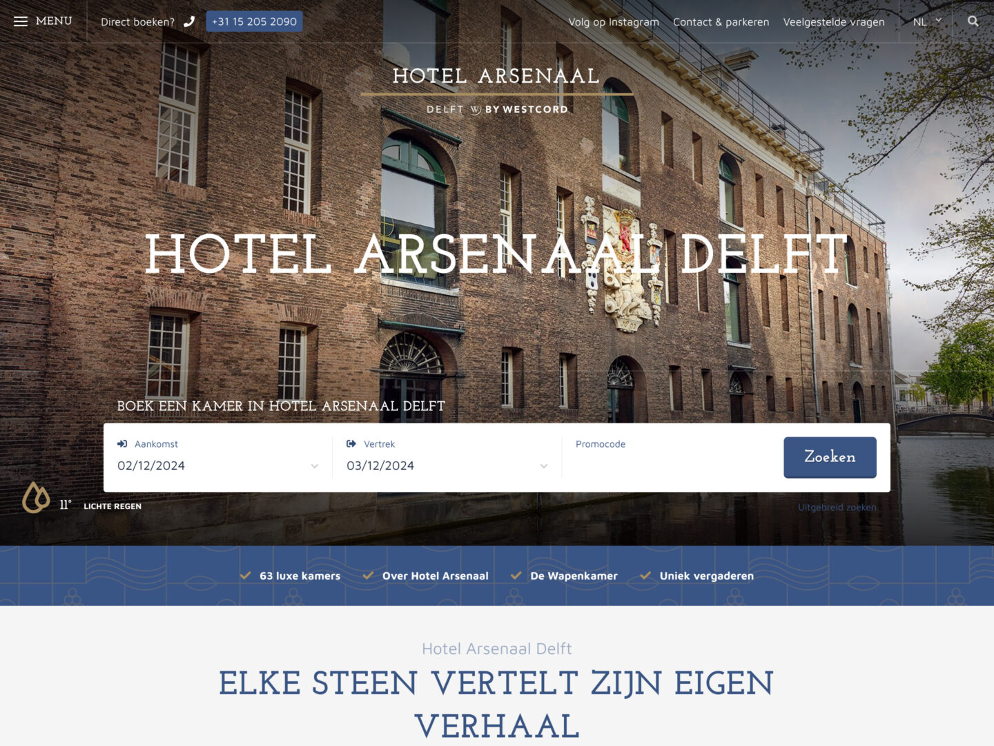 Hotel Arsenaal Delft • DBK.nl - Masters in Online Business | Websites op maat