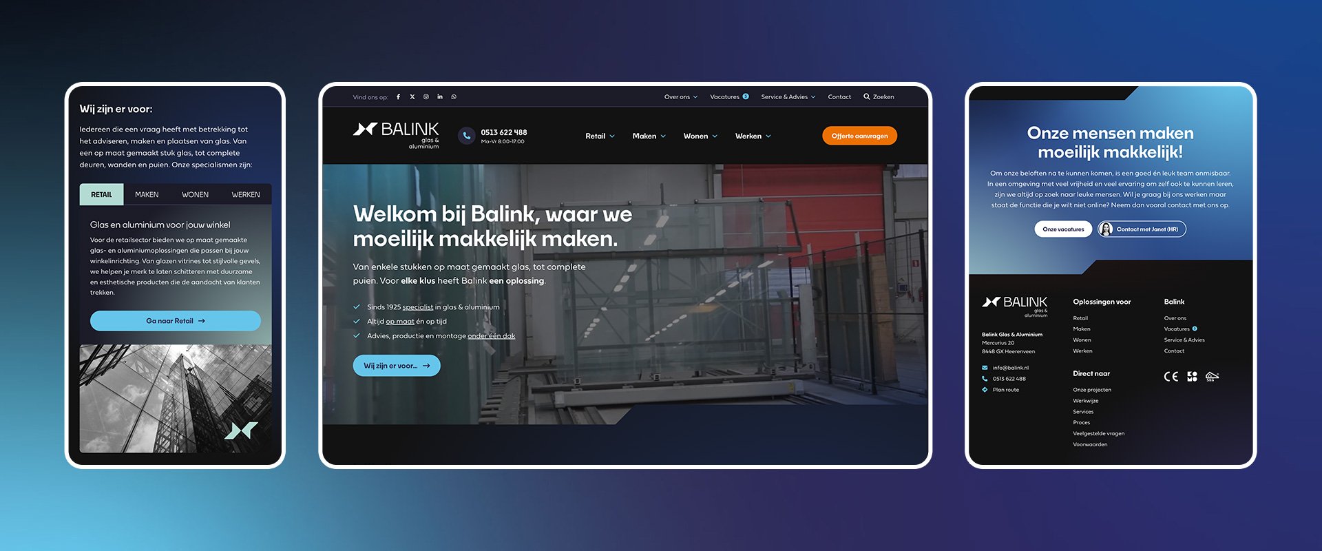 Balink Glas & Aluminium • DBK.nl - Masters in Online Business | Websites op maat